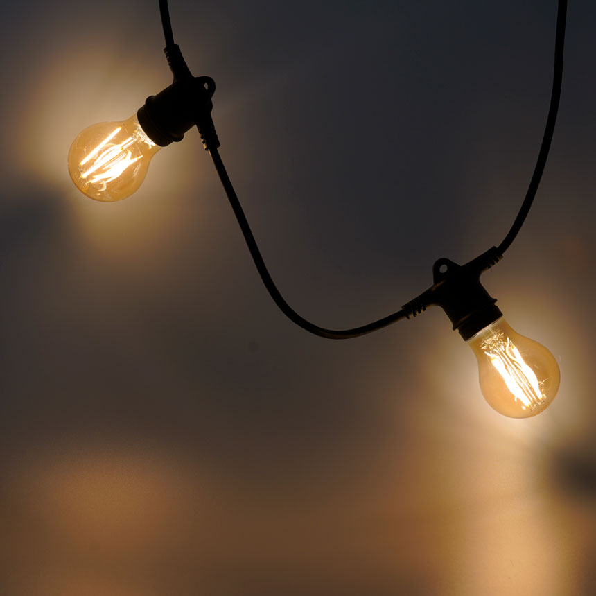 Guirnalda Lightex 15×E27, 5 m, IP44