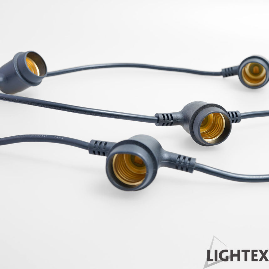 Guirnalda Lightex 15×E27, 5 m, IP44