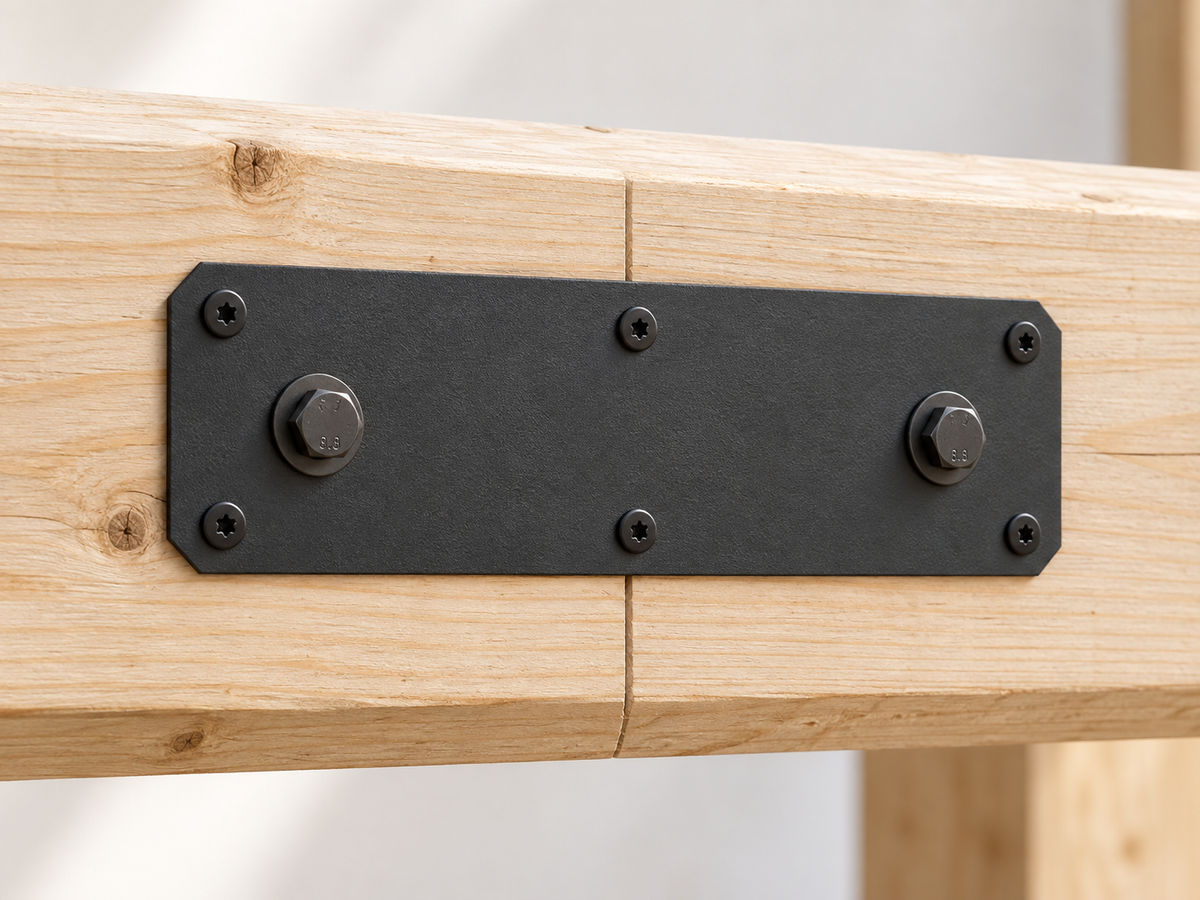 LuxShade I Plate – Straight Steel Connector Plate for Timber