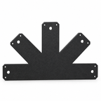 LuxShade V Plate – Five-Way Steel Connector Plate for Timber