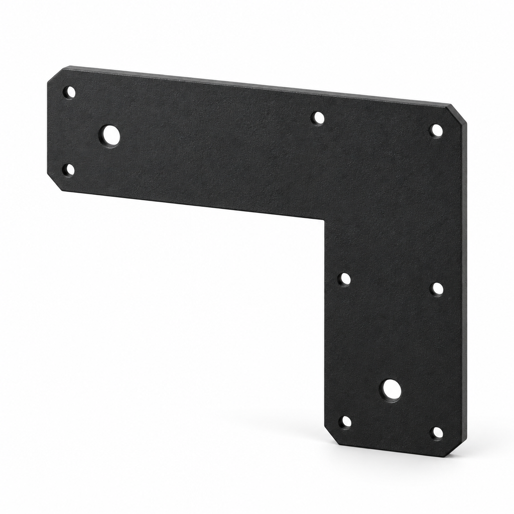 LuxShade L Plate – 90° Steel Corner Plate for Timber
