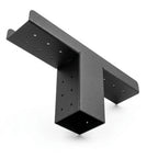 Black metal bracket on a white background