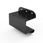 Black metal bracket on a white background